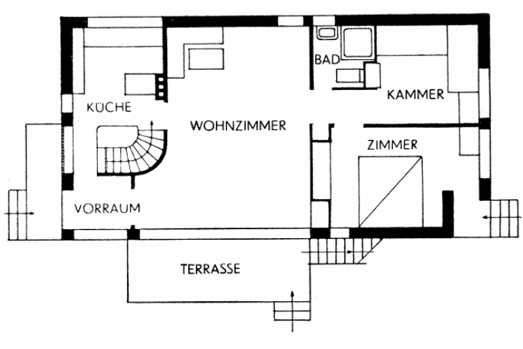 Grundriss Wohnhaus 47 Werkbund-Siedlung Wien 